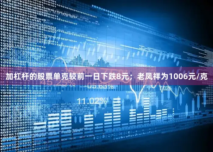 加杠杆的股票单克较前一日下跌8元；老凤祥为1006元/克
