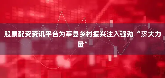 股票配资资讯平台为莘县乡村振兴注入强劲 “济大力量”