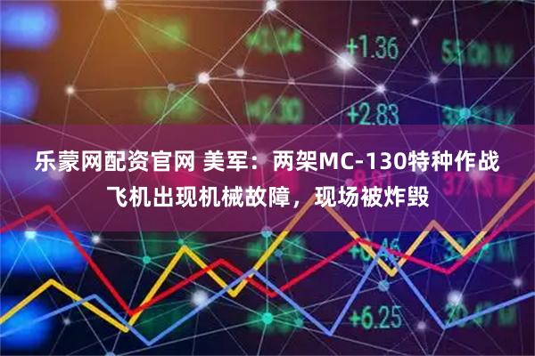 乐蒙网配资官网 美军：两架MC-130特种作战飞机出现机械故障，现场被炸毁