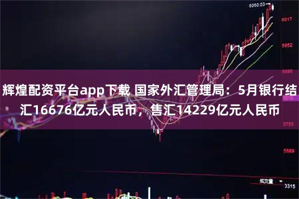 辉煌配资平台app下载 国家外汇管理局：5月银行结汇16676亿元人民币，售汇14229亿元人民币